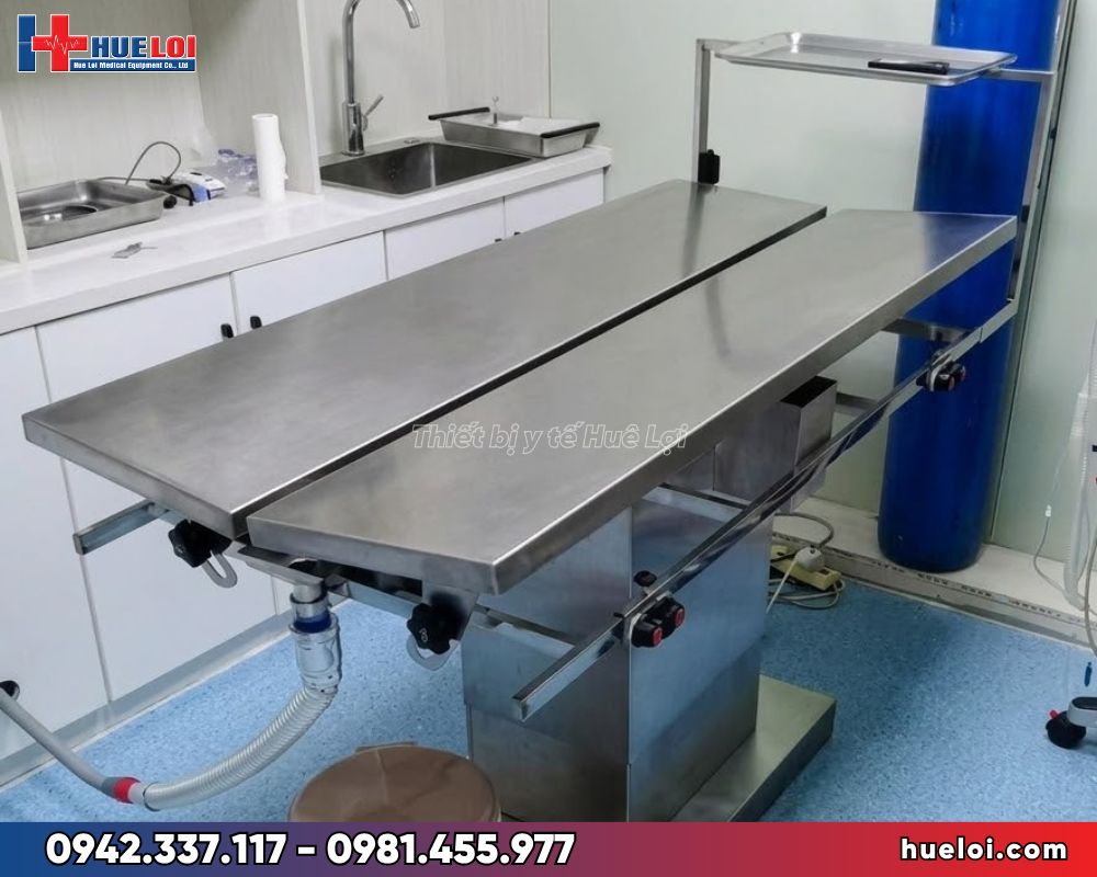 Bàn mổ thú y chữ V nâng hạ điện